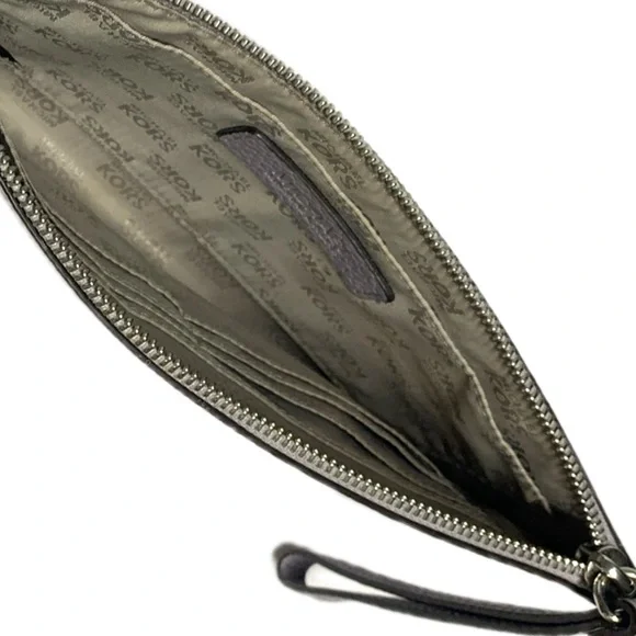 Michael Michael Kors Fulton Large Zip Leather Clutch Lilac - Picture 4 of 12